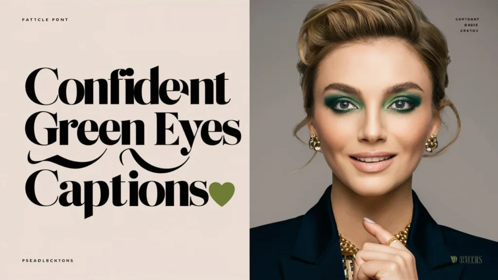 Confident Green Eyes Captions