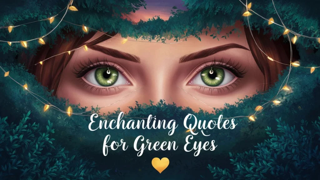 Enchanting Quotes for Green Eyes