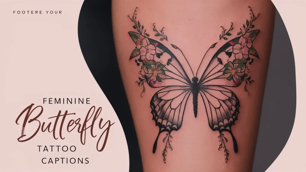 Feminine Butterfly Tattoo Captions