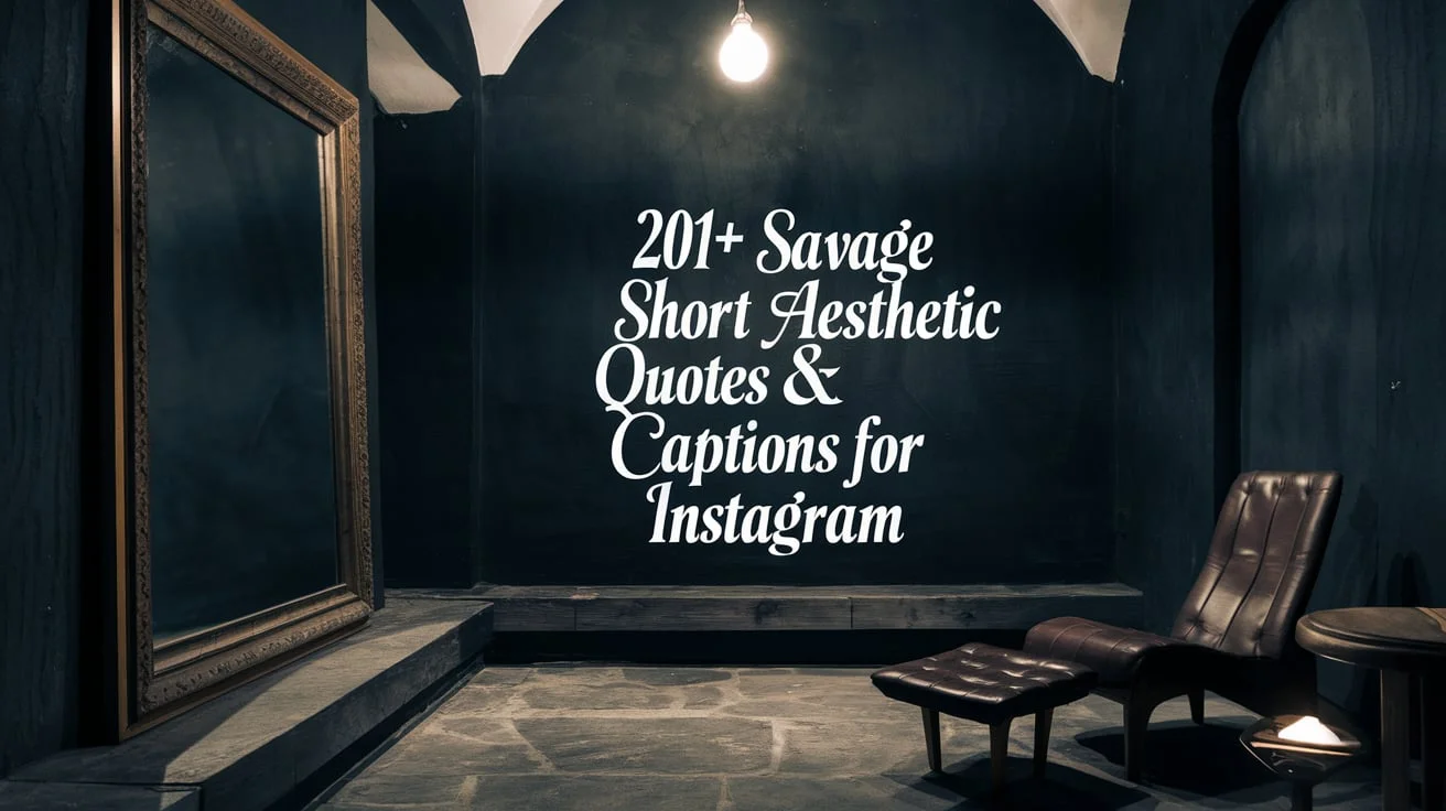 Savage Short Aesthetic Quotes & Captions for Instagram