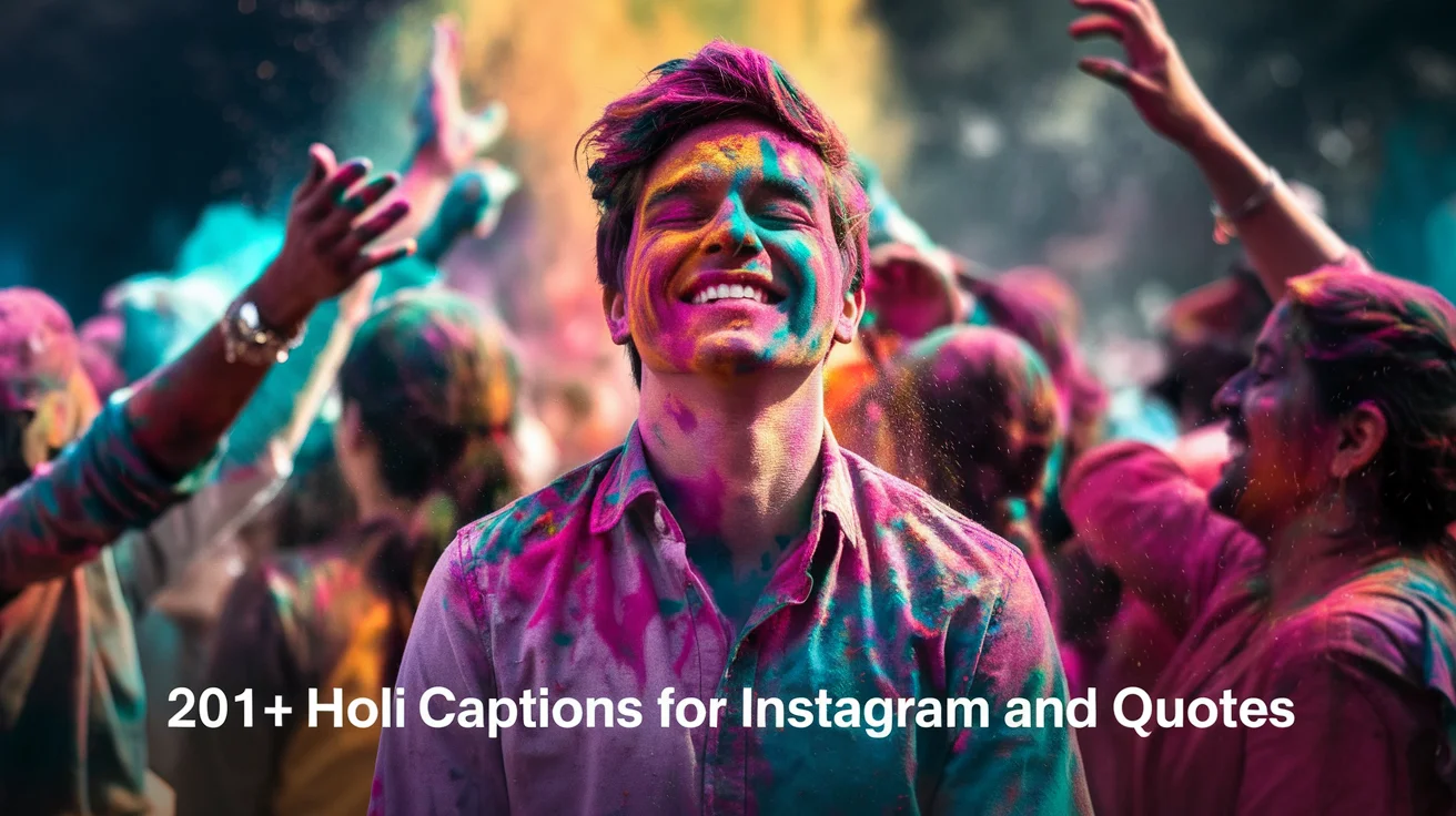 Holi Captions for Instagram and Quotes