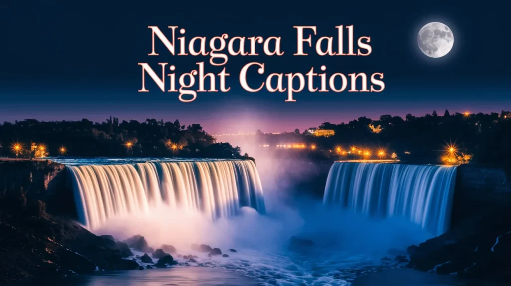 Niagara Falls Night Captions