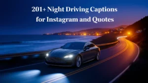 Night Driving Captions for Instagram and Quotes