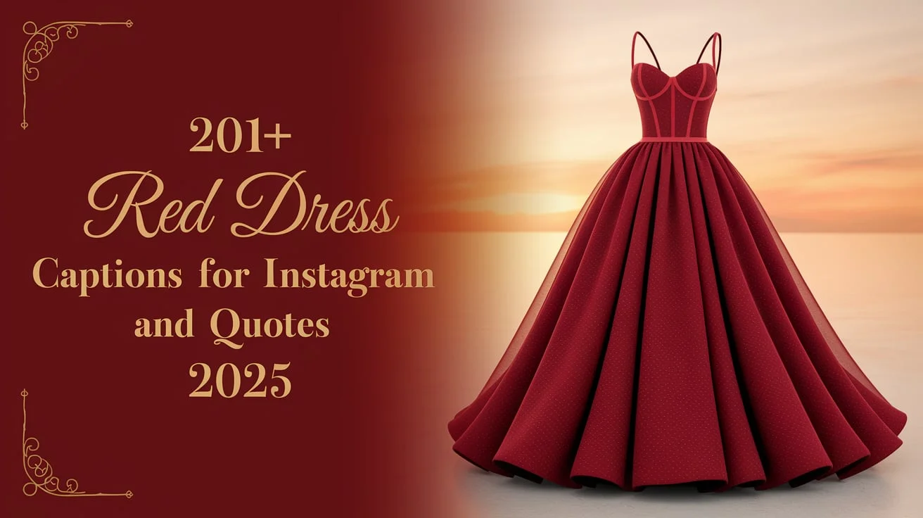 Red Dress Captions for Instagram and Quotes